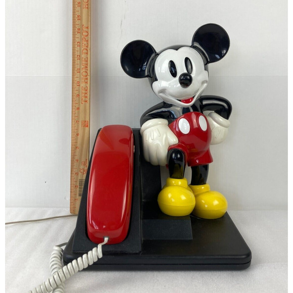 Vintage Mickey Mouse Push Button AT&T Telephone Phone Walt Disney Authentic 13" - Picture 10 of 10